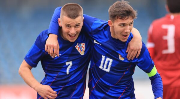 13.11.2024., stadion Branko Cavlovic Cavlek, Karlovac - Kvalifikacijski turnir U19 reprezentacija Hrvatske i Armenije u okviru prvog kvalifikacijskog kola za odlazak na Europsko prvenstvo u Rumunjskoj iduce godine. Photo: Marko Prpic/PIXSELL