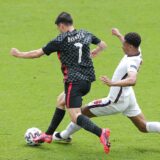 13.6.2021., Stadion Wembley, London, Engleska - UEFA Europsko prvenstvo 2020, skupina D, 1. kolo, Engleska - Hrvatska. Josip Brekalo, Marcus Rashford. "nPhoto: Goran Stanzl/PIXSELL