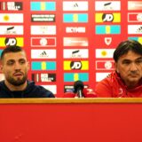 14.10.2023., Cardiff City Stadium, Cardiff - Konferencija za medije hrvatske nogometne reprezenztacije. Zlatko Dalic, Mateo Kovacic.  Photo: Nick Potts/PIXSELL