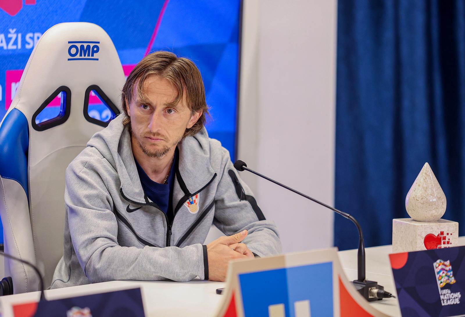 17.11.2024., Split- Poljud, konferencija za medije hrvatske nogometne reprezentacije pred utakmicu Lige nacija Hrvatska - Portugal. Zlatko Dalic, Luka Modric Photo: Ivana Ivanovic/PIXSELL