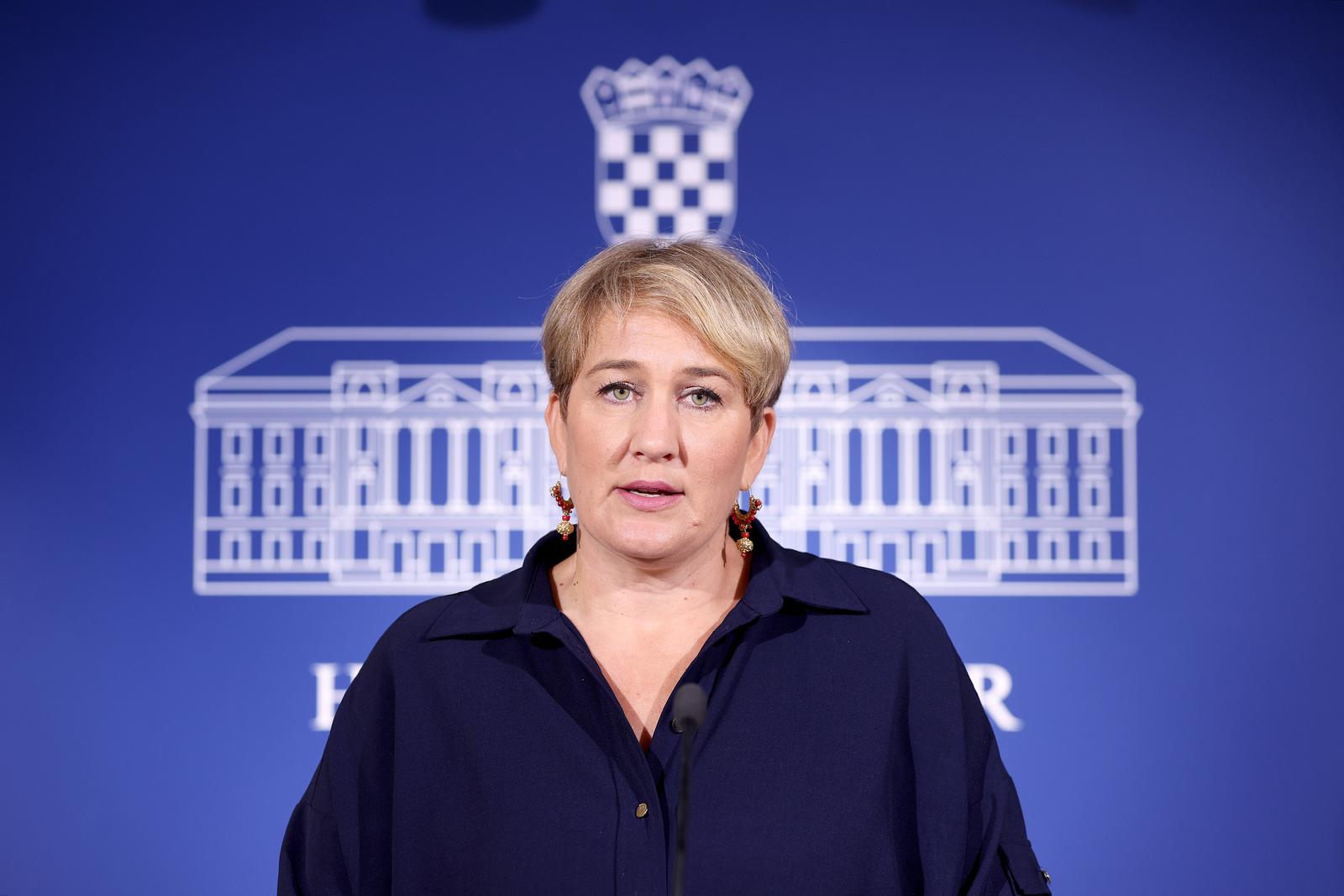 18.10.2024., Zagreb - Na konferenciji za medije  odrzanoj u Saboru o tematskoj sjednici o slucaju Jadrolinija govorila je Ivana Markovic. Photo: Patrik Macek/PIXSELL