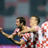 19.11.2013., stadion Maksimir, Zagreb - Dodatne kvalifikacije za SP 2014., Hrvatska - Island. Darijo Srna, Ivan Perisic."nPhoto: Slavko Midzor/PIXSELL