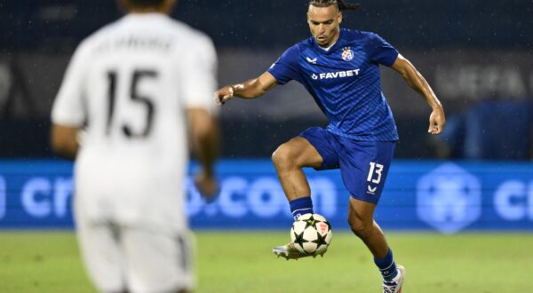 20.08.2024., stadion Maksimir, Zagreb - Prva utakmica play-offa za ulazak u UEFA Ligu prvaka, GNK Dinamo - FK Qarabag. Samy Mmaee Photo: Josip Regovic/PIXSELL