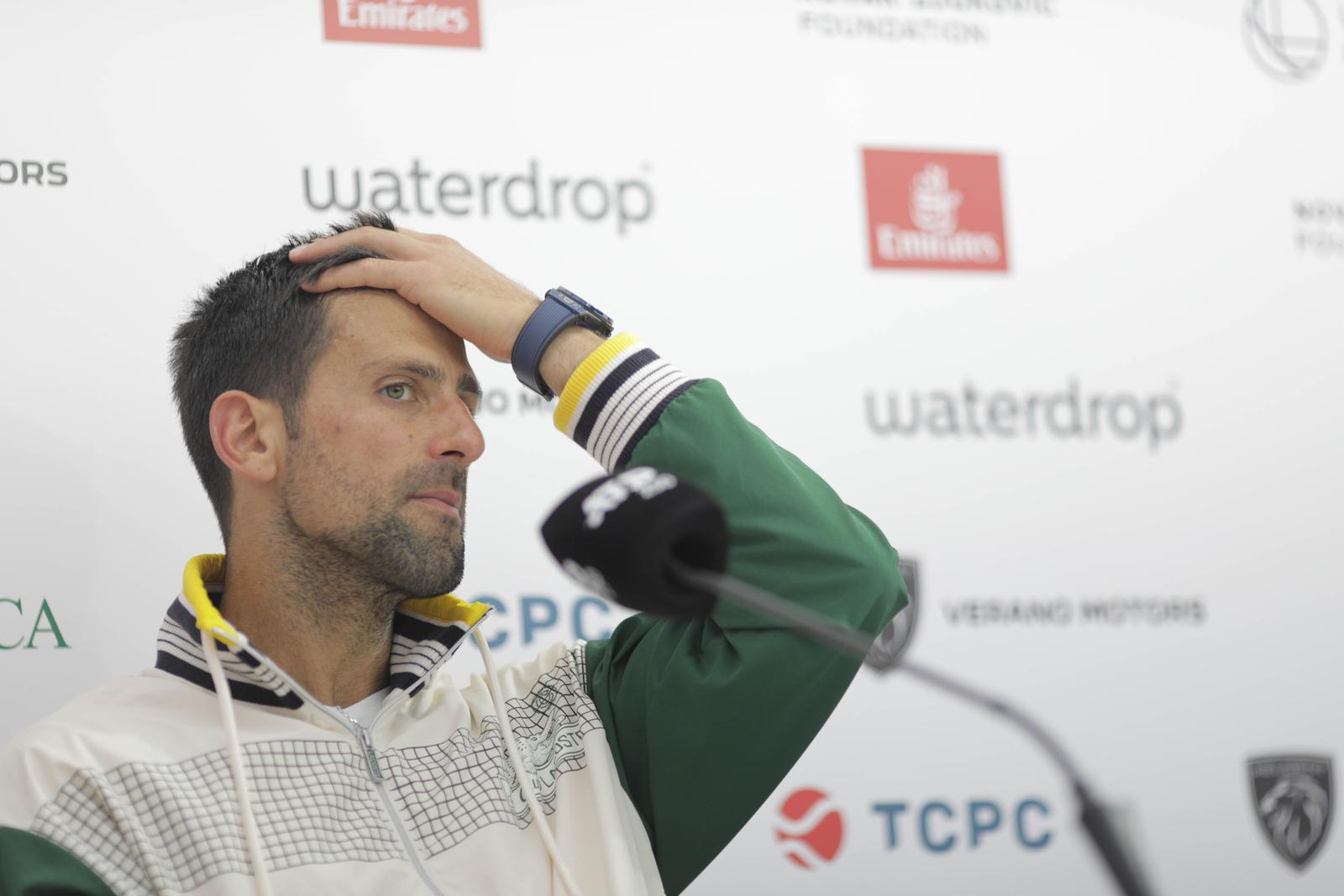 18.04.2023., Centralni teren Nacionalnog teniskog kompleksa u parku Mladen Stojanovic, Banjaluka (BiH) – Novak Djokovic iodrzao konferenciju za medije Photo: Dejan Rakita/PIXSELL