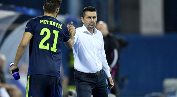 21.08.2019., stadion Maksimir, Zagreb - Prva utakmica doigravanja UEFA Lige prvaka, GNK Dinamo - Rosenborg BK. Bruno Petkovic, Nenad Bjelica Photo: Josip Regovic/PIXSELL