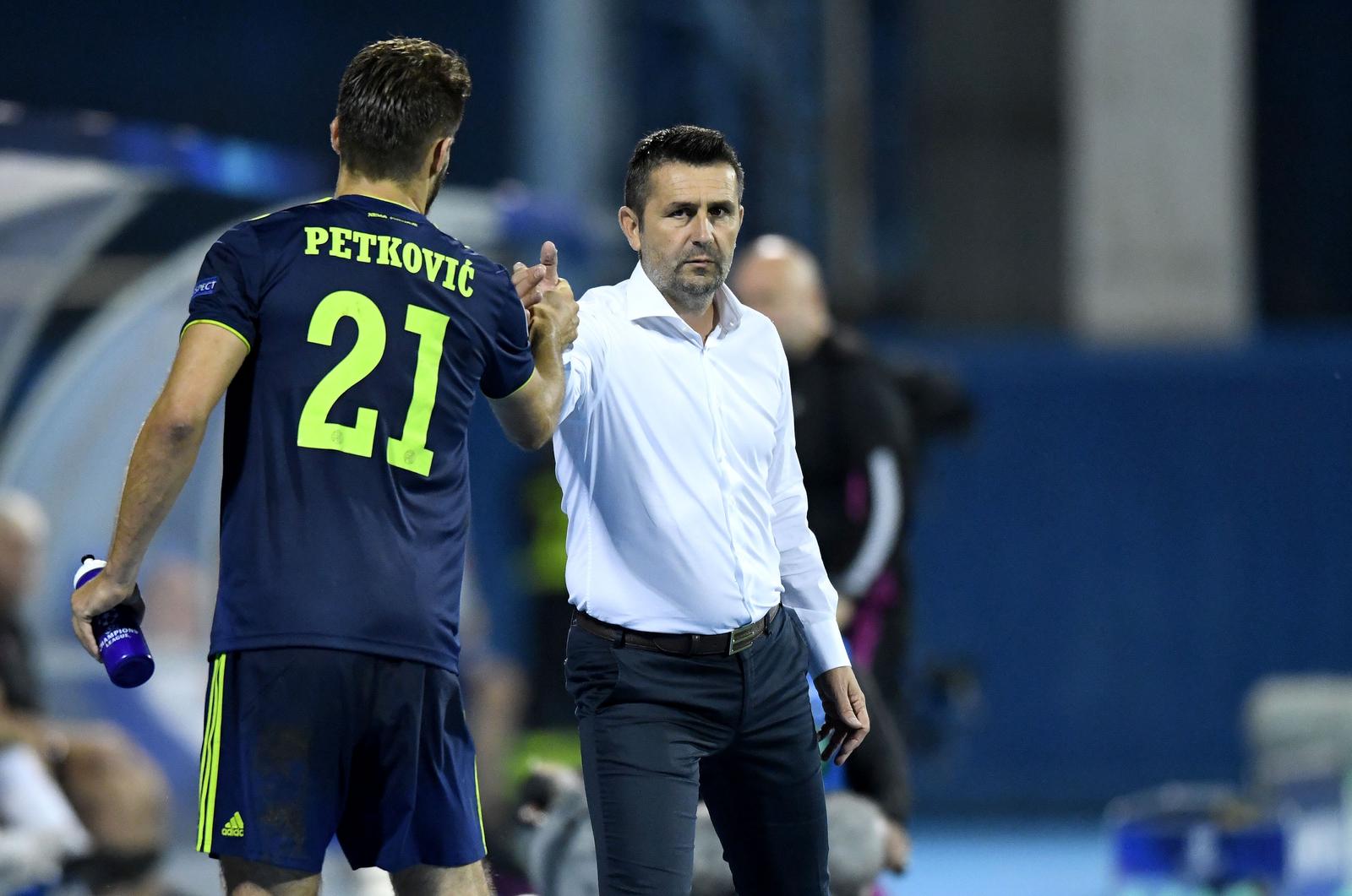 21.08.2019., stadion Maksimir, Zagreb - Prva utakmica doigravanja UEFA Lige prvaka, GNK Dinamo - Rosenborg BK. Bruno Petkovic, Nenad Bjelica Photo: Josip Regovic/PIXSELL