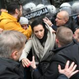 21, November, 2024, Novi Sad - Representatives of the opposition and citizens gathered, for the third day in a row, in front of the Prosecutor's Office building in Novi Sad, which they blocked, and at the very beginning there was a push with the police. Marinika Tepic. Photo: L. L./ATAImages

21, novembar, 2024, Novi Sad - Predstavnici opozicije i gradjani okupili su se, treci dan zaredom, ispred zgrade Tuzilastva u Novom Sadu koju su blokirali, a na samom pocetku došlo je do guranja sa policijom. Photo: L. L./ATAImages Photo: L. L./ATAImages/PIXSELL