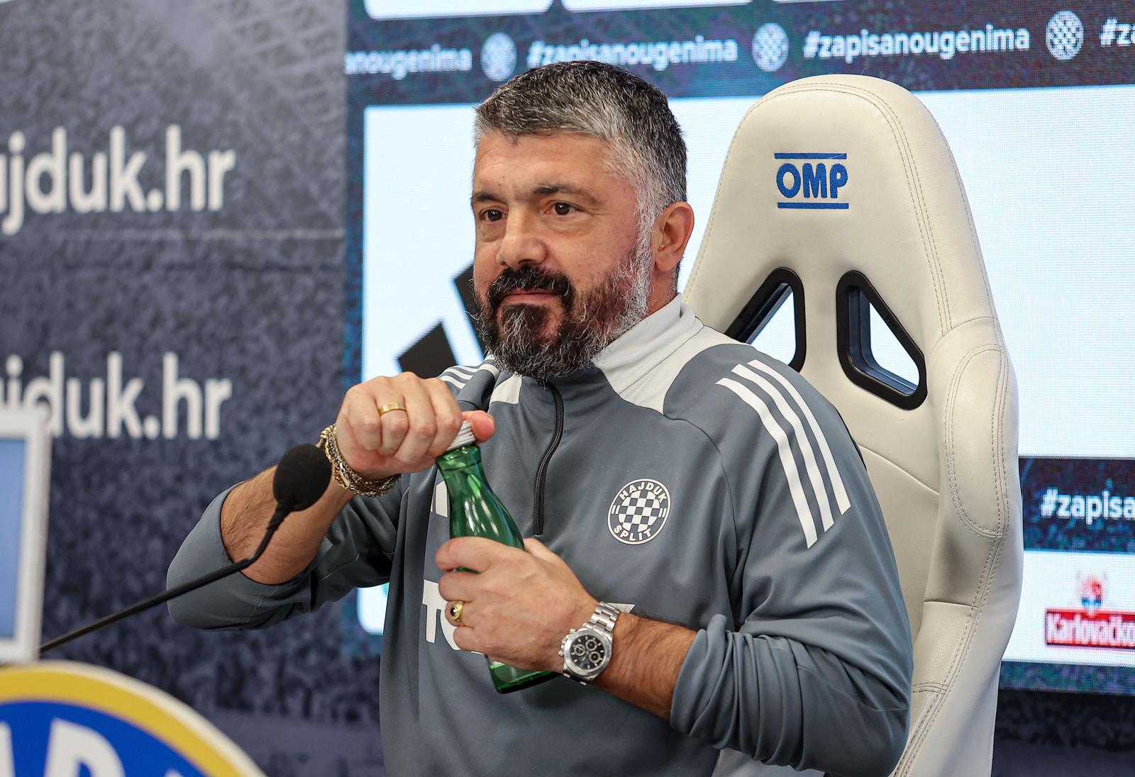 22.11.2024., Split - Trener Hajduka Gennaro Gattuso na konferenciji za medije najavio je utakmicu 14. kola SuperSport HNL-a izmedju Hajduka i Osijeka. Photo: Ivana Ivanovic/PIXSELL