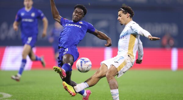 23.11.2024., stadion Maksimir, Zagreb - SuperSport HNL, 14. kolo, GNK Dinamo - HNK Rijeka. Nathanael Mbuku, Nais Djouahra. Photo: Goran Stanzl/PIXSELL