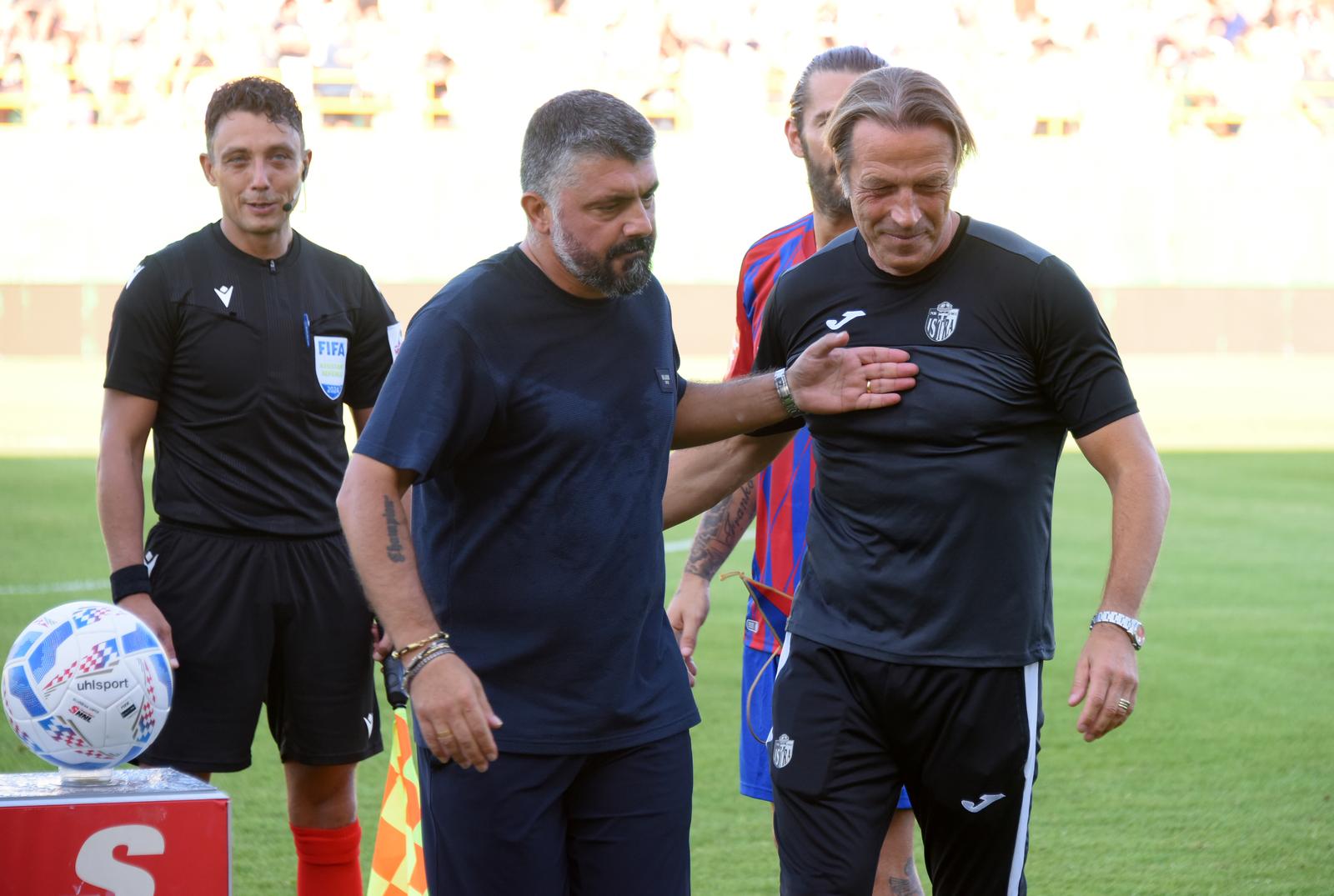 25.08.2024., Pula: U 4.kolu Supersport HNL, na pulskom stadionu Aldo Drosina, domaca Istra podijelila je bodove s Hajdukom. Rezultat 1:1. Photo: Sasa Miljevic/PIXSELL