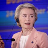 25.10.2024., Sarajevo, Bosna i Hercegovina - Predsjednica Europske komisije Ursula von der Leyen odrzala je konferenciju za medije zajedno sa predsjedavajucom Vijeca ministara BiH Borjanom Kristo. Photo: Armin Durgut/PIXSELL