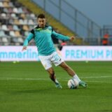 26.10.2024., Rijeka - SuperSport HNL 24/25, 11 kolo, HNK Rijeka - NK Varazdin. Stadion na Rujevici. Zagrijavanje prije utakmice. Photo: Goran Kovacic/PIXSELL