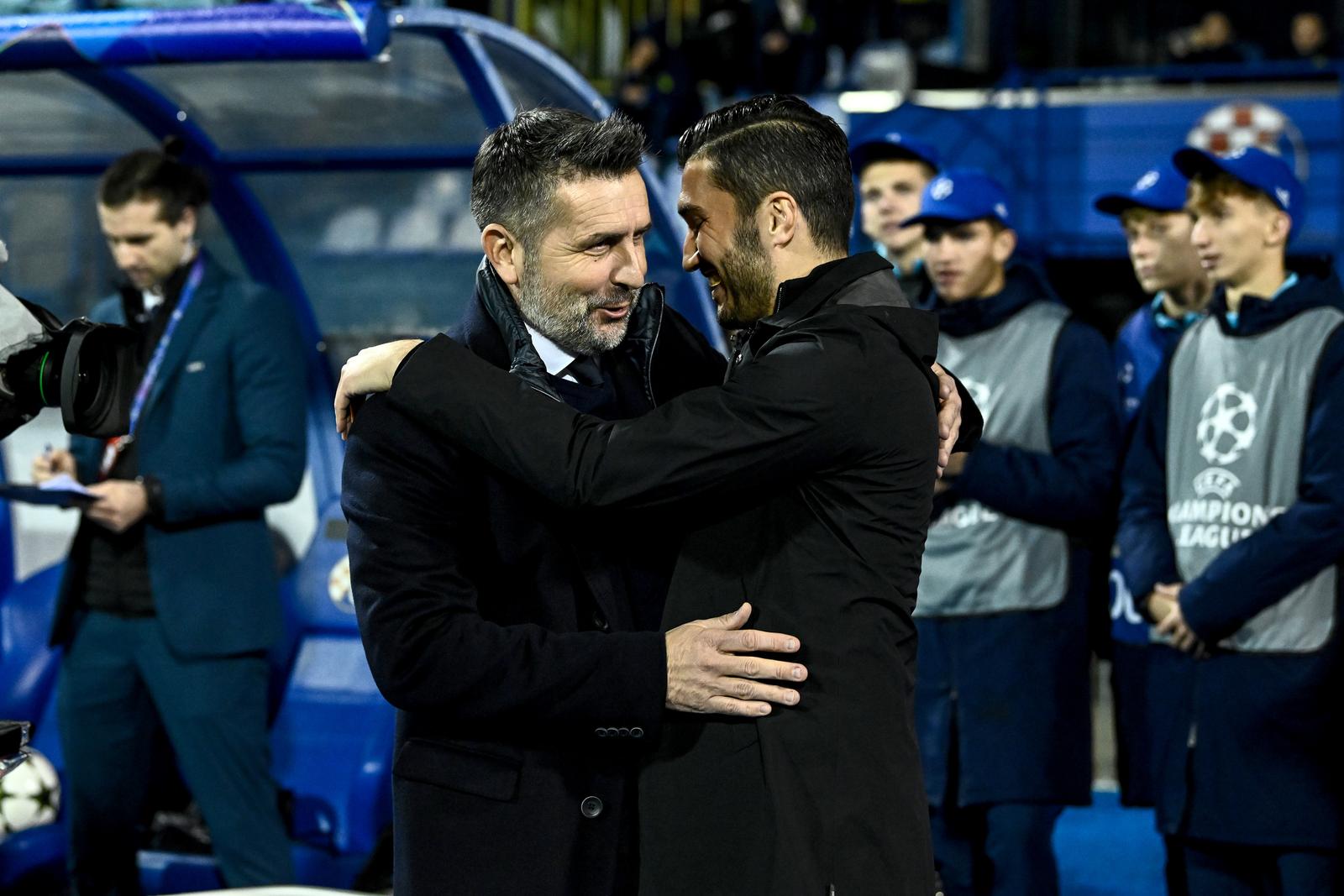 27.11.2024., stadion Maksimir, zagreb - UEFA Liga prvaka, grupna faza, 5. kolo, GNK Dinamo - Borussia Dortmund. Nenad Bjelica, Nuri Sahin Photo: Marko Lukunic/PIXSELL