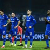 27.11.2024., stadion Maksimir, zagreb - UEFA Liga prvaka, grupna faza, 5. kolo, GNK Dinamo - Borussia Dortmund. Sandro Kulenovic, Marko Pjaca, Kevin Theophile-Catherine Photo: Marko Lukunic/PIXSELL