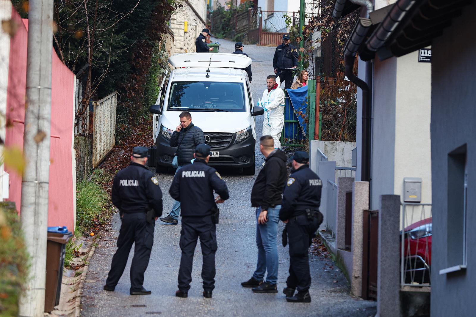 29.11.2024., Zagreb - U Ulici Crnomerec jutros je pronadjeno tijelo zenske osobe. Smrt je prema dosad utvrdjenom posljedica kaznenog djela. U tijeku je policijski ocevid i kriminalisticko istrazivanje. Photo: Goran Stanzl/PIXSELL