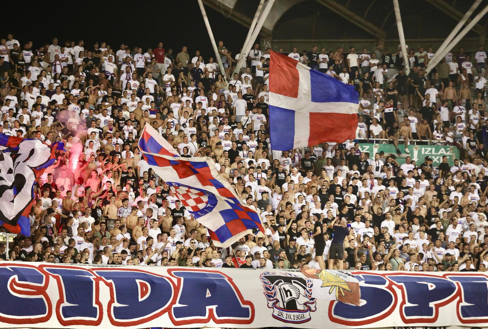 31.08.2024., stadion Poljud, Split - SuperSport HNL, 05. kolo, HNK Hajduk - NK Osijek. navijaci Hajduka, Torcida Photo: Ivo Cagalj/PIXSELL