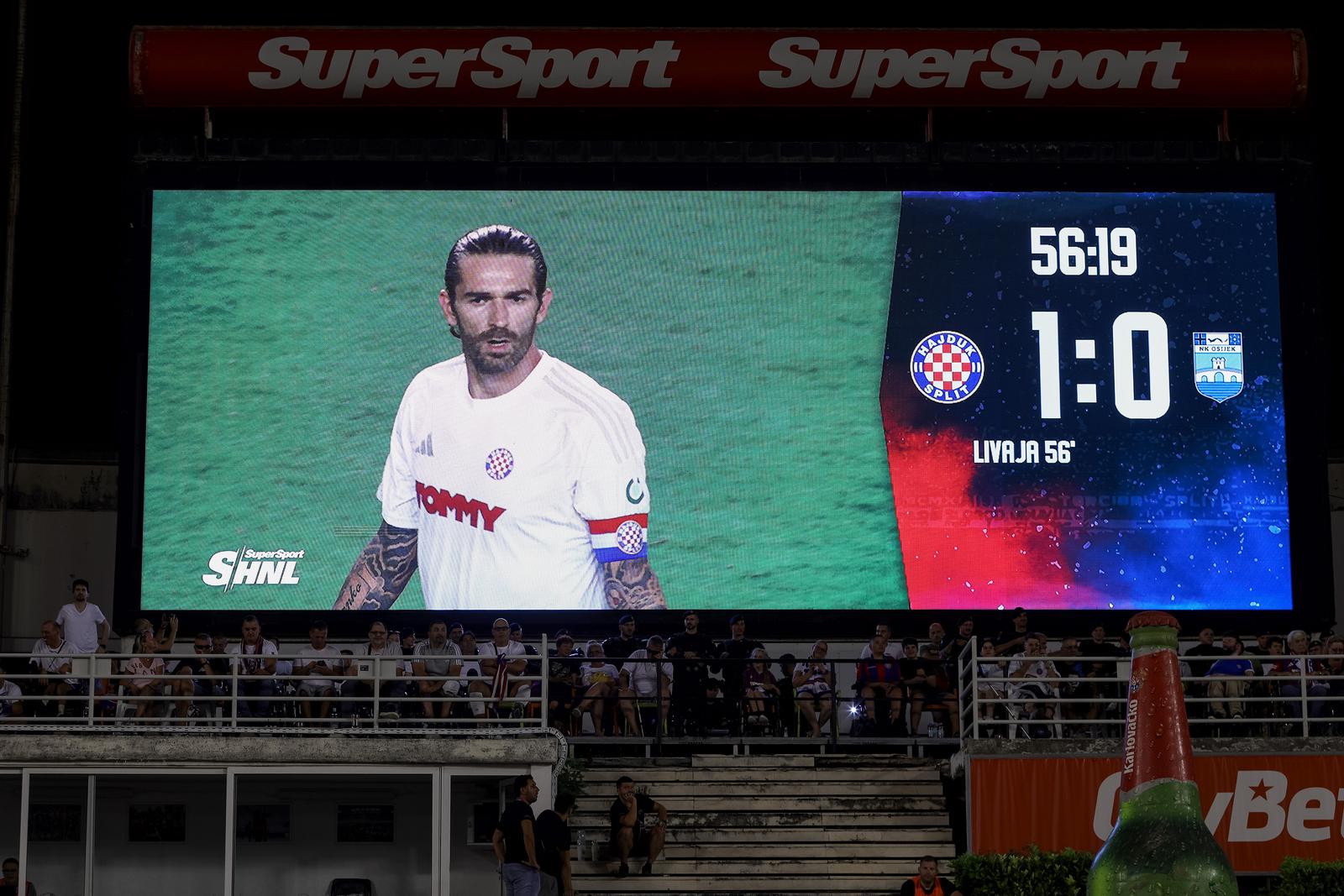 31.08.2024., stadion Poljud, Split - SuperSport HNL, 05. kolo, HNK Hajduk - NK Osijek. Photo: Sime Zelic/PIXSELL