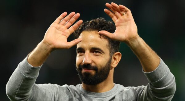 Soccer Football - Champions League - Sporting CP v Manchester City - Estadio Jose Alvalade, Lisbon, Portugal - November 5, 2024 Sporting CP coach Ruben Amorim celebrates after the match Action Images via Reuters/Andrew Boyers Photo: Andrew Boyers/REUTERS