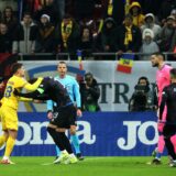 Soccer Football - Nations League - Group Stage - Romania v Kosovo - The National Arena, Bucharest, Romania - November 15, 2024 Romania's Razvan Marin clashes with Kosovo's Amir Rrahmani Inquam Photos via REUTERS/George Calin ROMANIA OUT. NO COMMERCIAL OR EDITORIAL SALES IN ROMANIA. THIS IMAGE HAS BEEN SUPPLIED BY A THIRD PARTY. Photo: GEORGE CALIN/REUTERS