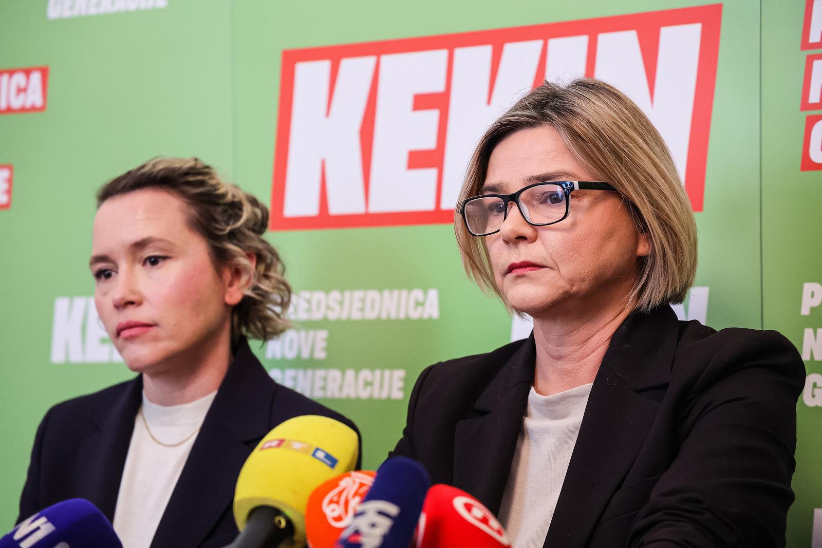 17.11.2024., Zagreb - Konferencija za medije Ivane Kekin, predsjednicke kandidatkinje stranke Mozemo na temu korupcije u hrvatskom zdravstvenom sustavu. Photo: Luka stanzl/PIXSELL