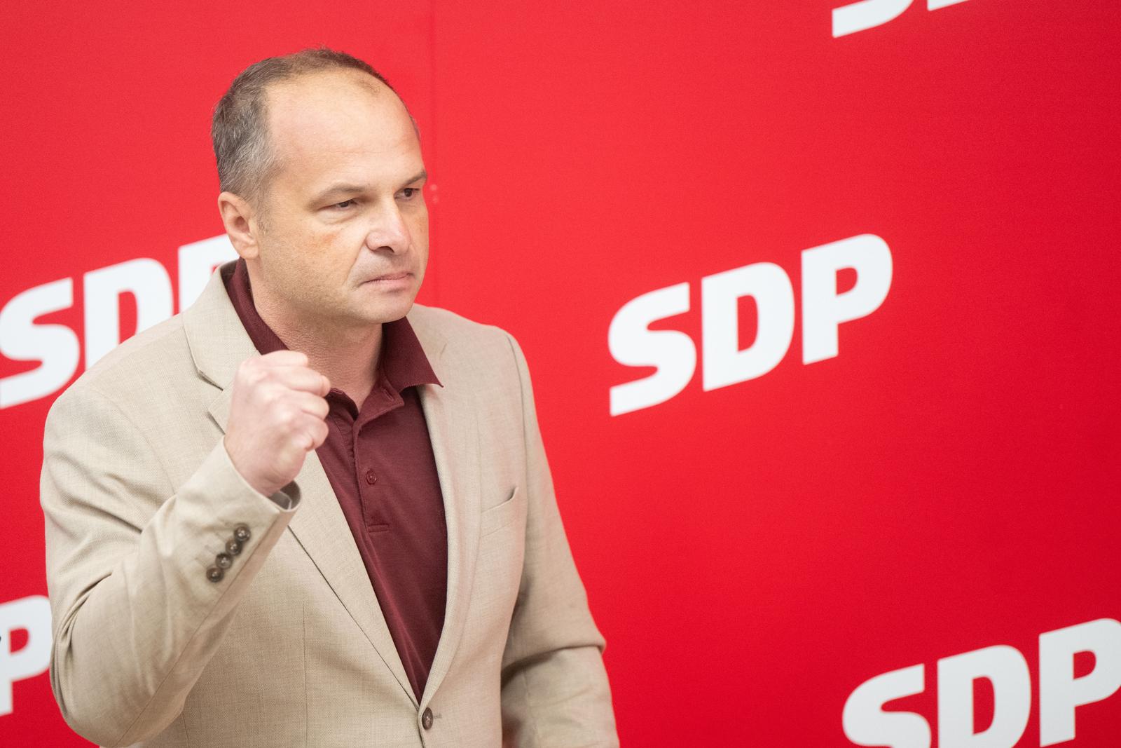 12.10.2024., Zagreb - Konstituirajuca sjednica Glavnog odbora SDP-a odrzana je u prostorijama SDP-a na Trgu Drage Iblera. predsjednik SDP-a Sinisa Hajdas Doncic Photo: Neva Zganec/PIXSELL