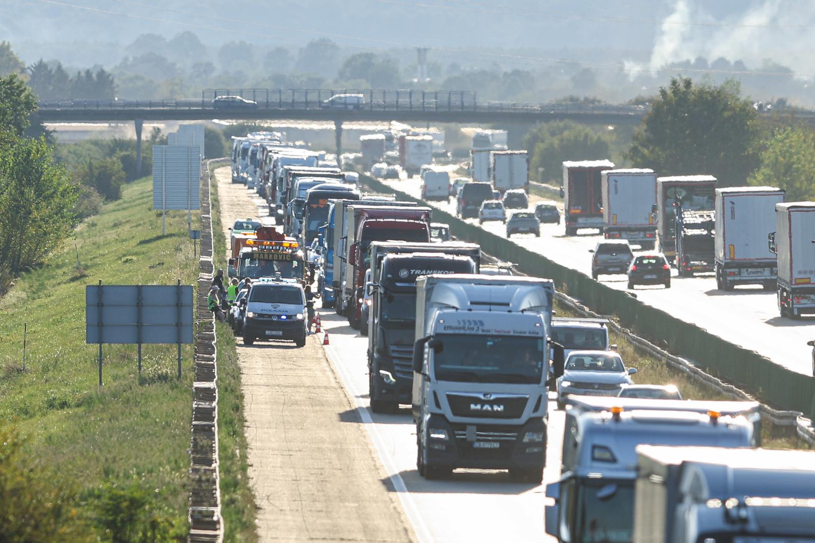 11.09.2024., Zagreb - Prometna nesreca na Zagrebaskoj obilaznici, vise vozila iz smjera Lucko prema Buzinu. Photo: Luka stanzl/PIXSELL