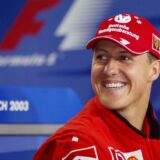 German Ferrari driver Michael Schumacher smiles during a press point in the media center of the Spielberg racetrack, 15 May 2003 three days before the Austrian Formula One Grand Prix.    AFP PHOTO PATRICK HERTZOG,Image: 69696528, License: Rights-managed, Restrictions: DV2, Model Release: no, Credit line: Patrick HERTZOG / AFP / Profimedia