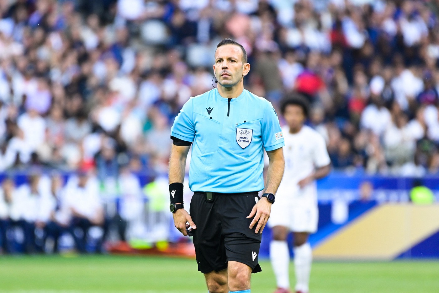 Orel Grinfeld ( arbitre ) - - Match de la 4čme journée de la Ligue des Nations entre la France et la Croatie au Stade de France ŕ Saint-Denis le 13 juin 2022. Match of the 4th day of the League of Nations between France and Croatia at the Stade de France in Saint-Denis on June 13, 2022.,Image: 699587076, License: Rights-managed, Restrictions: , Model Release: no, Credit line: Federico Pestellini / Panoramic / Bestimage / Profimedia