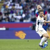 October 28, 2023, Barcelona, Spain: BARCELONA, SPAIN - OCTOBER 28: .Luka Modric of Real Madrid and Inigo Martinez of FC Barcelona during the La Liga EA Sports match between FC Barcelona and Real Madrid at the Estadi Olimpic Lluis Companys on October 28, 2023 in Barcelona, Spain,Image: 817825311, License: Rights-managed, Restrictions: , Model Release: no, Credit line: Gerard Franco / Zuma Press / Profimedia