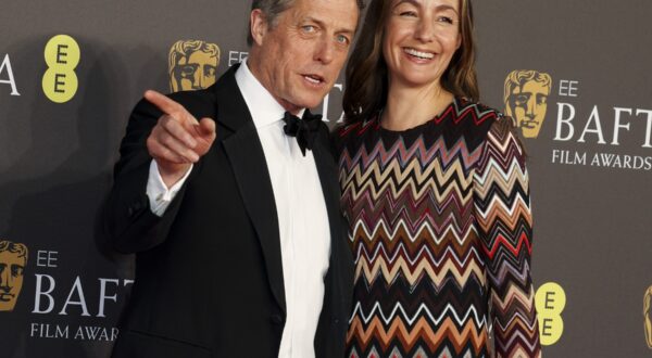 February 18, 2024, London, United Kingdom: Hugh Grant and Anna Elisabet Eberstein attend the British Academy Film Awards 2024 at the Royal Festival Hall in Waterloo, London.,Image: 848894576, License: Rights-managed, Restrictions: , Model Release: no, Credit line: Cat Morley / Zuma Press / Profimedia