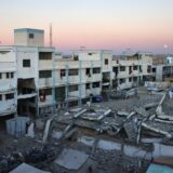 This picture shows on September 17, 2024 a school partially destroyed by Israeli strikes in Khan Yunis in the southern Gaza Strip, amid the ongoing war between Israel and the Hamas militant group. Hamas's attack on October 7 resulted in the deaths of 1,205 people on the Israeli side, most of them civilians, according to an AFP tally based on Israeli official figures. Israel's retaliatory military campaign in Gaza has killed at least 41,431 Palestinians, the majority of them civilians, according to figures provided by the health ministry in Hamas-run Gaza. The United Nations has acknowledged the toll as reliable.,Image: 912596816, License: Rights-managed, Restrictions: , Model Release: no, Credit line: Bashar TALEB / AFP / Profimedia