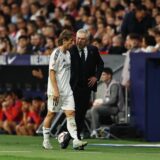 (L-R) Luka Modric, Carlo Ancelotti (Real), SEPTEMBER 29, 2024 - Football / Soccer : Spanish 