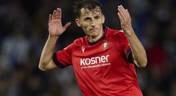 Real Sociedad v CA Osasuna - LaLiga EA Sports Ante Budimir of CA Osasuna celebrates after scoring goal during the LaLiga EA Sports match between Real Sociedad and CA Osasuna at Reale Arena on October 27, 2024, in San Sebastian, Spain. San Sebastian Reale Arena Basque Country Spain RL_RSOvOSA_000041 Copyright: xRicardoxLarreinax,Image: 927325038, License: Rights-managed, Restrictions: , Model Release: no, Credit line: Ricardo Larreina / imago sportfotodienst / Profimedia