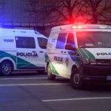 Police cars are seen at the accident scene. A major traffic accident occurred in Vilnius, involving a collision of three cars, with more than 10 people injured.,Image: 930081454, License: Rights-managed, Restrictions: *** World Rights ***, Model Release: no, Credit line: SOPA Images / ddp USA / Profimedia