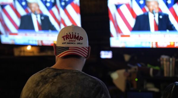 FORT LAUDERDALE, Nov. 6, 2024  -- A supporter of the Republican Party attends an election watch party in Fort Lauderdale, Florida, the United States, Nov. 6, 2024. Republican candidate Donald Trump declared victory early Wednesday in the 2024 U.S. presidential election, as Fox News projected that he would win 277 Electoral College votes.,Image: 931037449, License: Rights-managed, Restrictions: , Model Release: no, Credit line: Wu Xiaoling / Xinhua News / Profimedia