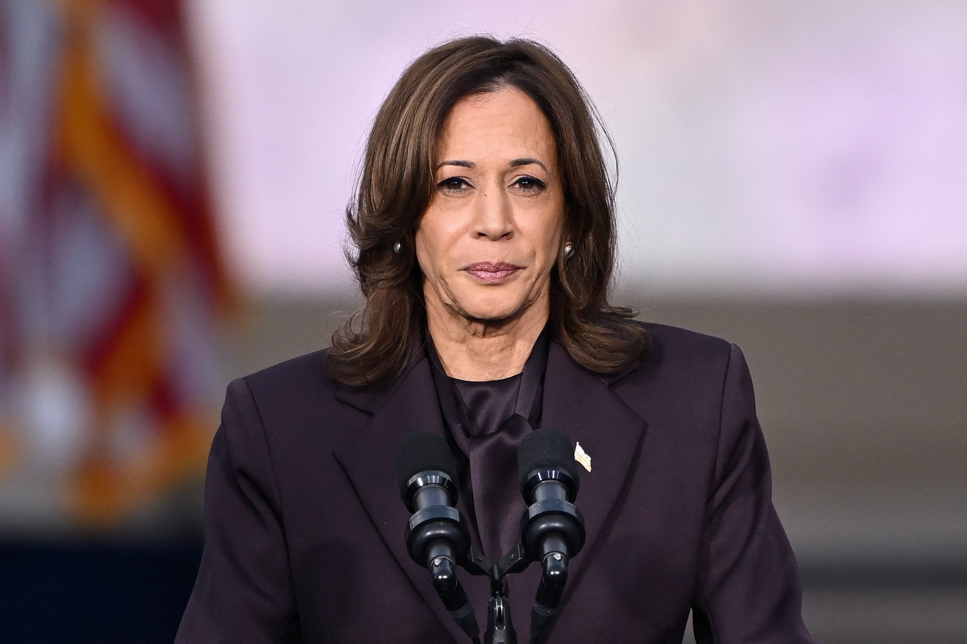 US Vice President Democratic presidential candidate Kamala Harris speaks at Howard University in Washington, DC, on November 6, 2024. Donald Trump won a sweeping victory on November 6, 2024 in the US presidential election, defeating Kamala Harris to complete an astonishing political comeback that sent shock waves around the world.,Image: 931258299, License: Rights-managed, Restrictions: , Model Release: no, Credit line: SAUL LOEB / AFP / Profimedia