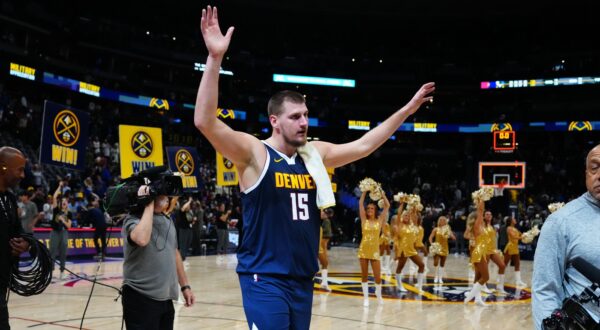 Nov 10, 2024; Denver, Colorado, USA; Denver Nuggets center Nikola Jokic (15) following the win over the Dallas Mavericks at Ball Arena.,Image: 932930560, License: Rights-managed, Restrictions: *** Worldwide Rights Except Baltics, China, Denmark, Finland, Germany, Hong Kong, Japan, Macau, Norway, Poland, South Korea, Sweden, and Taiwan *** No sales outside your territory. No 3rd parties. No redistribution ***, Model Release: no, Credit line: Imagn Images / ddp USA / Profimedia