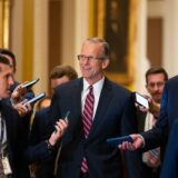 UNITED STATES - NOVEMBER 13: Sen. John Thune, R-S. Dak., arrives for the Senate Republicans leadership election in the Capitol on Wednesday, November 13, 2024. (Bill Clark/CQ Roll Call/Sipa USA),Image: 934026437, License: Rights-managed, Restrictions: *** World Rights *** Minimum Rates Apply in the US: $75 for Print, $20 for Web ***, Model Release: no, Credit line: CQ-Roll Call / ddp USA / Profimedia