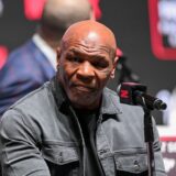 IRVING, TEXAS - NOVEMBER 13: Mike Tyson speaks at a press conference at the Toyota Music Factory in Irving, Texas on November 13, 2024 ahead of his match with Jake Paul for heavyweight world titles of the Premiere Boxing Championship which will be on November 15 Friday night at AT&T Stadium in Arlington, Texas, United States. Tayfun Coskun / Anadolu/ABACAPRESS.COM,Image: 934176345, License: Rights-managed, Restrictions: , Model Release: no, Credit line: AA/ABACA / Abaca Press / Profimedia