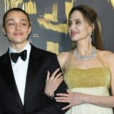 US actress Angelina Jolie and her son Knox Jolie-Pitt arrive for the Academy of Motion Picture Arts and Sciences' 15th Annual Governors Awards at the Ray Dolby Ballroom in Los Angeles on November 17, 2024.,Image: 935755876, License: Rights-managed, Restrictions: , Model Release: no, Credit line: VALERIE MACON / AFP / Profimedia