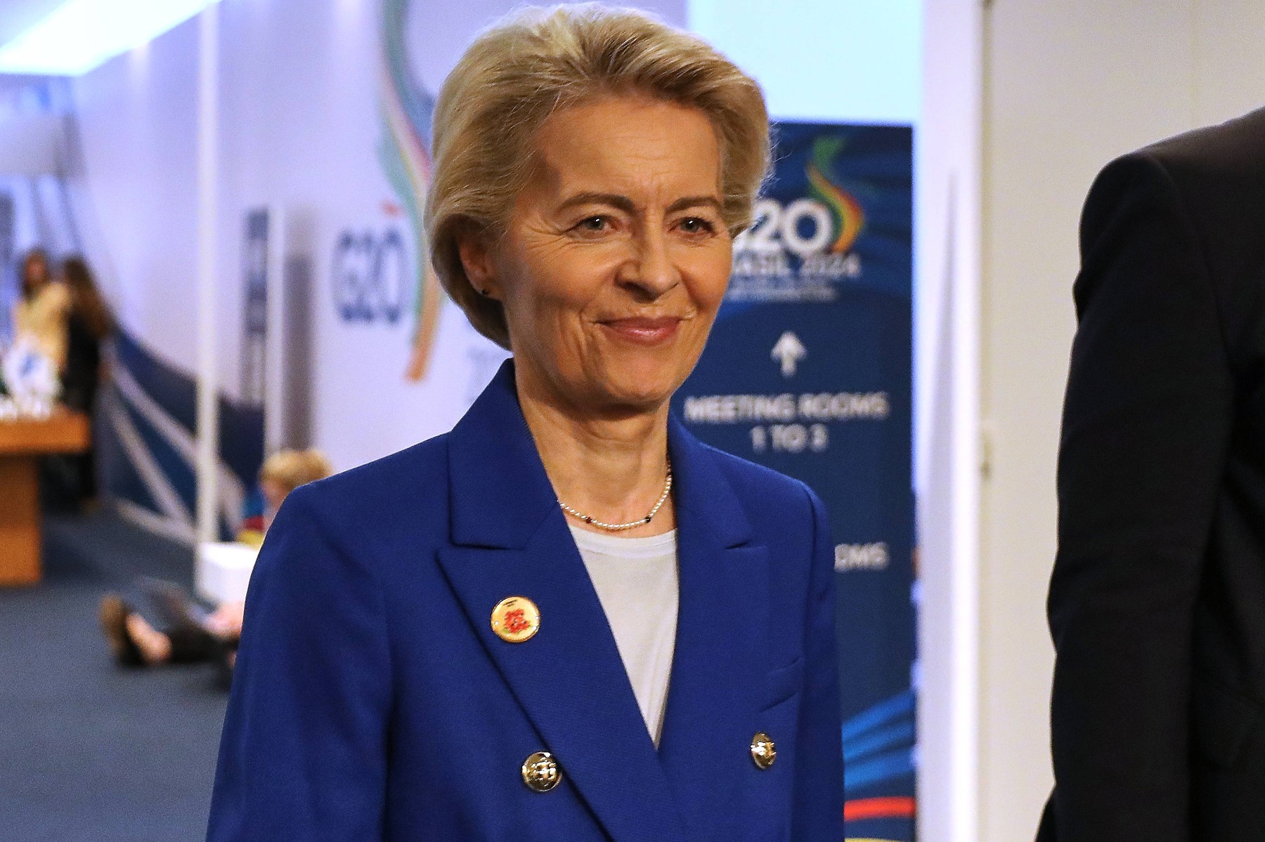 Rio de Janeiro, Brasilien, 18.11.2024: Museu de Arte Moderna do Rio de Janeiro: G20-Gipfel: Ursula von der Leyen, EU-Kommissionspräsidentin *** Rio de Janeiro, Brazil, 18 11 2024 Museu de Arte Moderna do Rio de Janeiro G20 Summit Ursula von der Leyen, EU Commission President Copyright: xdtsxNachrichtenagenturx dts_51959,Image: 936105812, License: Rights-managed, Restrictions: imago is entitled to issue a simple usage license at the time of provision. Personality and trademark rights as well as copyright laws regarding art-works shown must be observed. Commercial use at your own risk., Model Release: no, Credit line: dts Nachrichtenagentur / imago stock&people / Profimedia