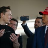 BROWNSVILLE, TEXAS - NOVEMBER 19: Elon Musk speaks with U.S. President-elect Donald Trump at a viewing of the launch of the sixth test flight of the SpaceX Starship rocket on November 19, 2024 in Brownsville, Texas. SpaceX’s billionaire owner, Elon Musk, a Trump confidante, has been tapped to lead the new Department of Government Efficiency alongside former presidential candidate Vivek Ramaswamy.   Brandon Bell,Image: 936512887, License: Rights-managed, Restrictions: , Model Release: no, Credit line: Brandon Bell / Getty images / Profimedia