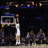 LOS ANGELES, CALIFORNIA - NOVEMBER 21: Franz Wagner #22 of the Orlando Magic makes a game winning three-point shot against the Los Angeles Lakers at Crypto.com Arena on November 21, 2024 in Los Angeles, California.,Image: 937418877, License: Rights-managed, Restrictions: , Model Release: no, Credit line: RONALD MARTINEZ / Getty images / Profimedia