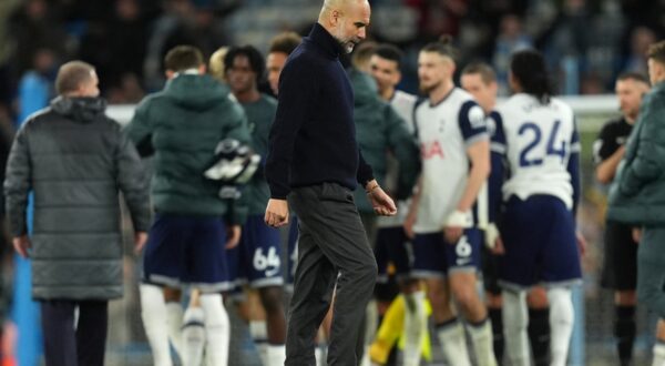 Manchester City manager Pep Guardiola appears dejected after the Premier League match at the Etihad Stadium, Manchester. Picture date: Saturday November 23, 2024.,Image: 937983718, License: Rights-managed, Restrictions: EDITORIAL USE ONLY No use with unauthorised audio, video, data, fixture lists, club/league logos or "live" services. Online in-match use limited to 120 images, no video emulation. No use in betting, games or single club/league/player publications., Model Release: no, Credit line: Martin Rickett / PA Images / Profimedia