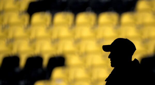 Young Boys' Swiss head coach Joel Magnin is seen silhouetted during a practice session on the eve of the UEFA Champions League football match between Young Boys and Atalanta, at the Wankdorf Stadium in Bern on November 25, 2024.,Image: 938534091, License: Rights-managed, Restrictions: , Model Release: no, Credit line: Fabrice COFFRINI / AFP / Profimedia