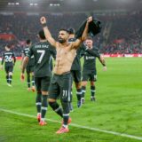 Liverpool forward Mohamed Salah celebrates his goal 2-3 during the English championship Premier League football match between Southampton FC and Liverpool FC on 24 November 2024 at St.Mary's Stadium in Southampton, England - Photo Phil Duncan / Every Second Media / DPPI,Image: 938577634, License: Rights-managed, Restrictions: Hungary Out UK Out, Model Release: no, Credit line: Phil Duncan / AFP / Profimedia