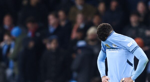 Manchester City's Croatian defender #24 Josko Gvardiol reacts at the end of the UEFA Champions League football match between Manchester City and Feyenoord at the Etihad Stadium in Manchester, north west England, on November 26, 2024. Manchester City and Feyenoord equalised 3 - 3.,Image: 939619107, License: Rights-managed, Restrictions: , Model Release: no, Credit line: Darren Staples / AFP / Profimedia