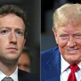 (COMBO) This combination of pictures created on November 27, 2024 shows Mark Zuckerberg (L), CEO of Meta, on January 31, 2024, and former US President and Republican presidential candidate Donald Trump on September 17, 2024.
 Mark Zuckerberg joined Donald Trump for dinner at his Mar-a-Lago estate November 27, with an advisor to the president-elect saying the tech billionaire "wants to support the national renewal of America."
The 40-year-old chief executive of Meta -- which owns Facebook, Instagram and Whatsapp -- has been carefully trying to mend ties with Trump.,Image: 940277409, License: Rights-managed, Restrictions: , Model Release: no, Credit line: JEFF KOWALSKY / AFP / Profimedia