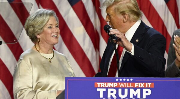 Former United States President Donald Trump invites his campaign manager Susie Wiles to the podium when he delivers a speech from the Palm Beach Convention Center at the Trump Campaign Election Night Watch Party in West Palm Beach, Florida on Wednesday, November 6, 2024. Some news outlets have called the race in favor of the former president and others have not yet made a decision. Photo by /UPI,Image: 931018175, License: Rights-managed, Restrictions: , Model Release: no, Credit line: JOE MARINO / UPI / Profimedia