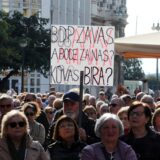 09.11.2024., Rijeka - Prosvjed protiv siromastva na trgu 128 brigade HV. Govorili su Ivo Jelusic i Milivoj Spika. Photo: Goran Kovacic/PIXSELL